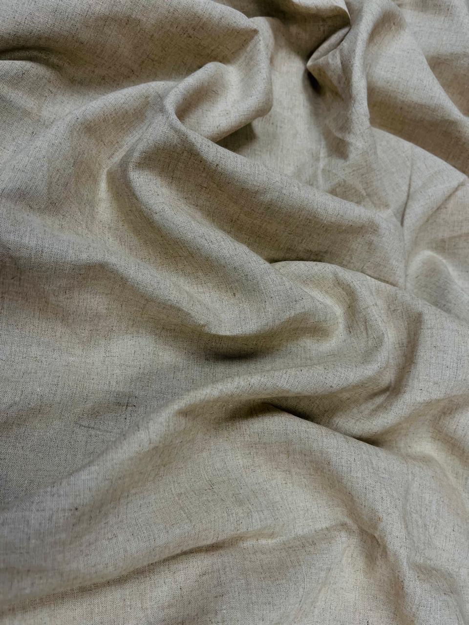 Beige Natural Linen Fabric 60" Width