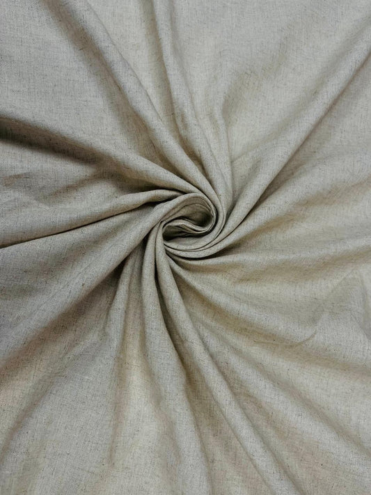 Beige Natural Linen Fabric 60" Width