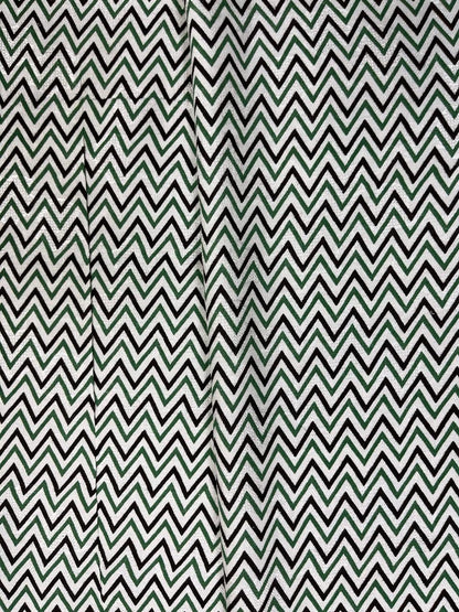 Green Chevron Cotton Fabric
