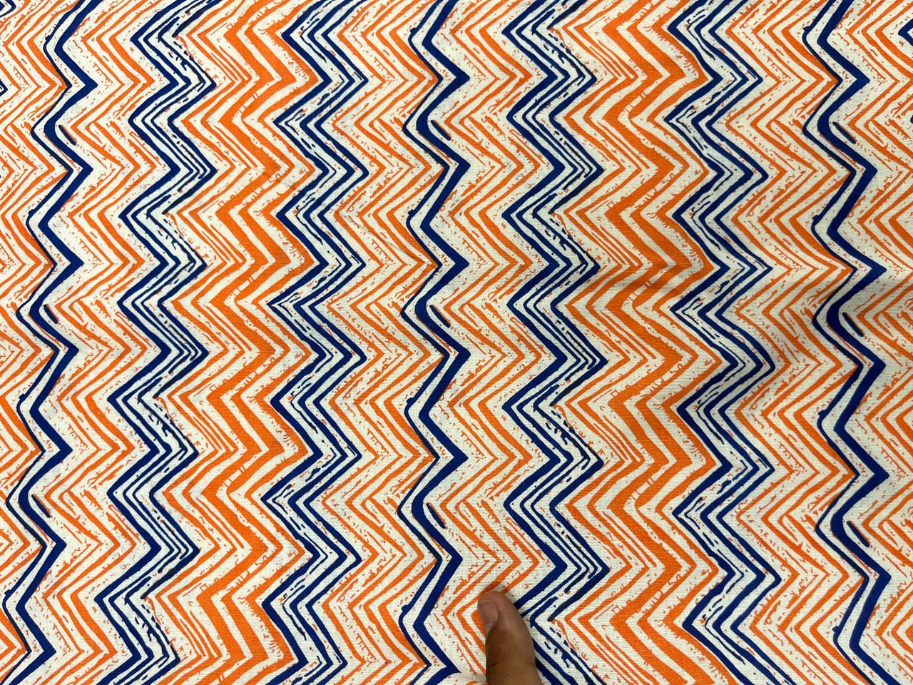 Sunset Zigzag Cotton Fabric