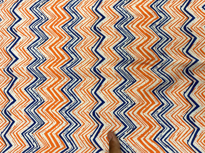 Sunset Zigzag Cotton Fabric
