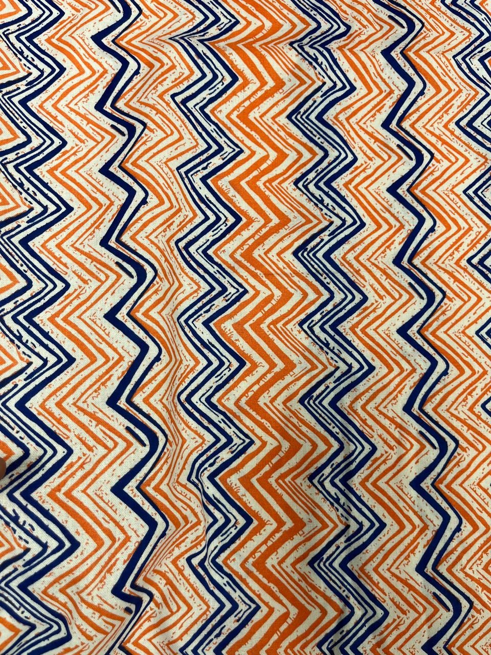 Sunset Zigzag Cotton Fabric