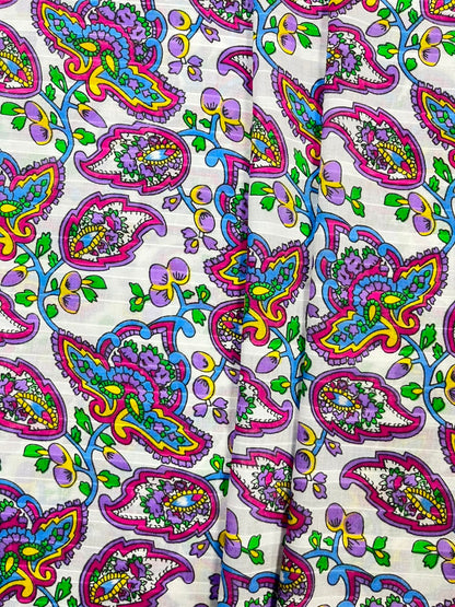Multicolor Paisley Cotton Fabric