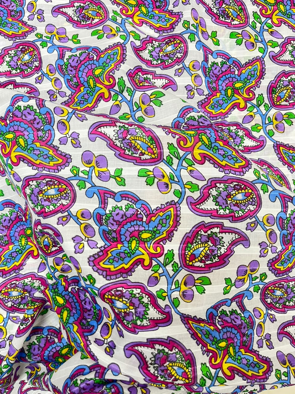 Multicolor Paisley Cotton Fabric