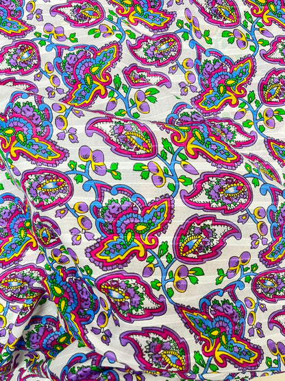 Multicolor Paisley Cotton Fabric