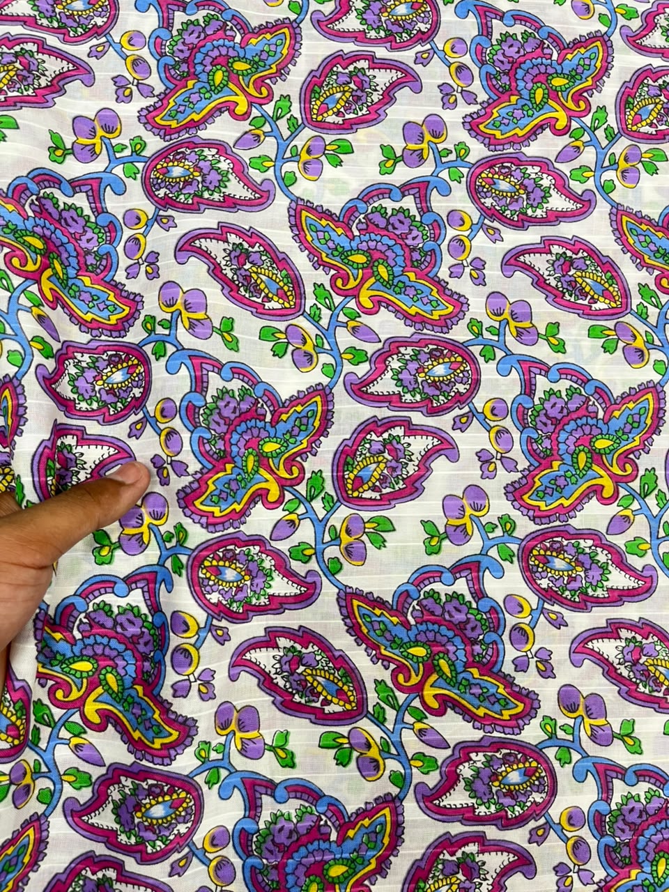 Multicolor Paisley Cotton Fabric