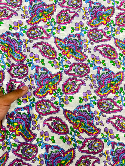Multicolor Paisley Cotton Fabric
