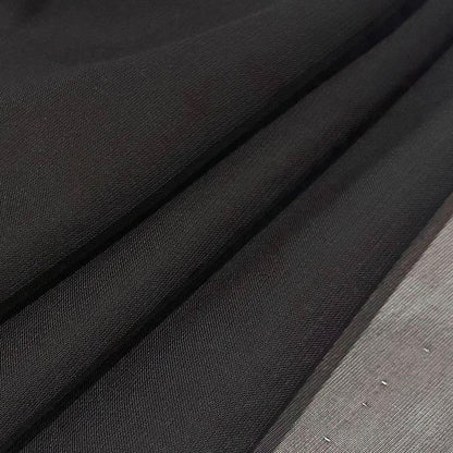 Premium Pure Black Chiffon Dyeable Fabric 44 Inch Width